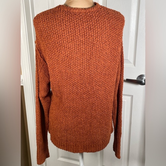 Free People Coco V-Neck Sweater in Terracotta‎ Small - Picture 9 of 11